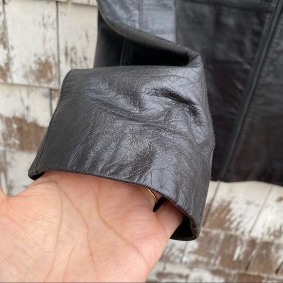 Halogen Mid-Length Leather Jacket - Picture 4 of 5